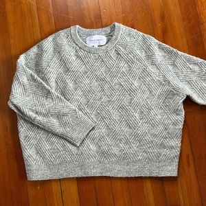 Tradlands size L ORCHARD CREWNECK SWEATER HEATHER GREY